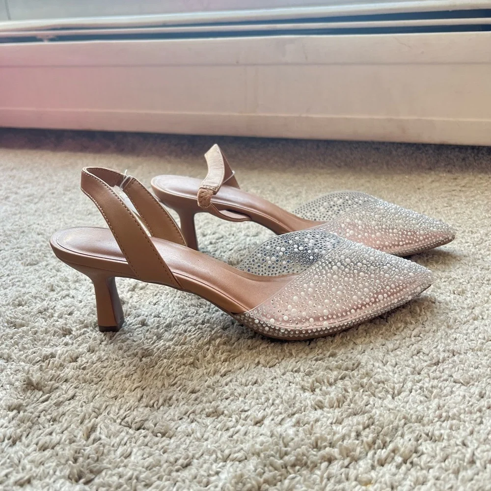 A New Day . Size 10. Women's Beige Embellished Flats - Picture 6 of 6